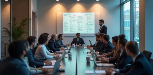 Illustration bureau analytique